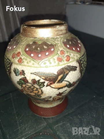 Красива стара ваза порцелан Сатцума Satsuma