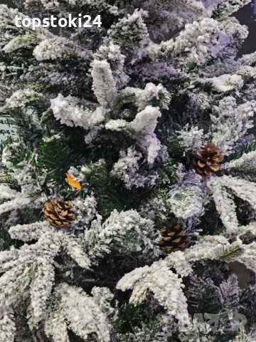 Изкуствена елха K r i n g Melbourne,  Цялата заснежена с метална стойка., снимка 12 - Други стоки за дома - 52352467