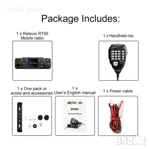 Радиостанция Anytone AT-778UV II 25W / RETEVIS RT95 / CRT MICRON, снимка 7 - Друга електроника - 43835540