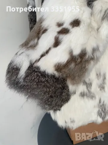 Дамско палто бяло естествен косъм, снимка 8 - Палта, манта - 49072345