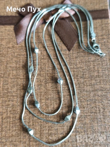 Сребърно колие (401), снимка 8 - Колиета, медальони, синджири - 50698161
