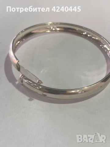 Твърда сребърна гривна, снимка 3 - Гривни - 50952377