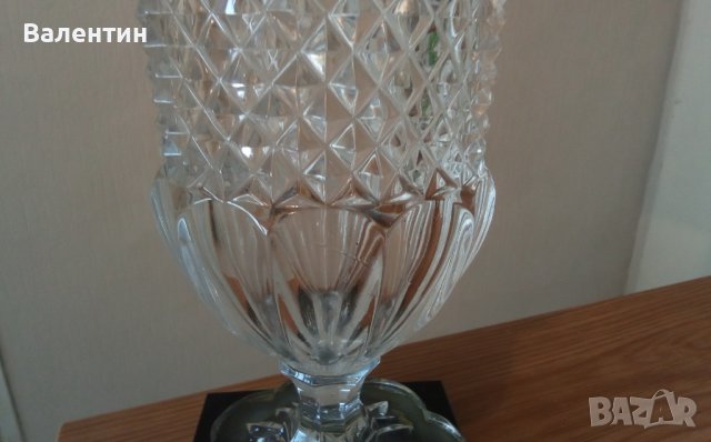 Чешка ваза от кристал Бохемия, снимка 3 - Вази - 40365984