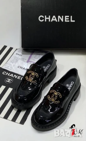 мокасини от естествена кожа chanel , снимка 3 - Дамски ежедневни обувки - 50745452