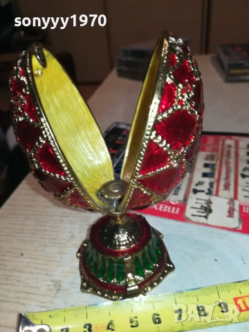 ФАБЕРЖЕ-ЯЙЦЕ МЕД/МЕСИНГ 3108251912, снимка 6 - Антикварни и старинни предмети - 51554498