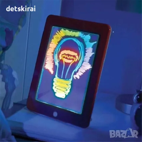 Светеща 3D дъска за рисуване, снимка 7 - Рисуване и оцветяване - 47261066