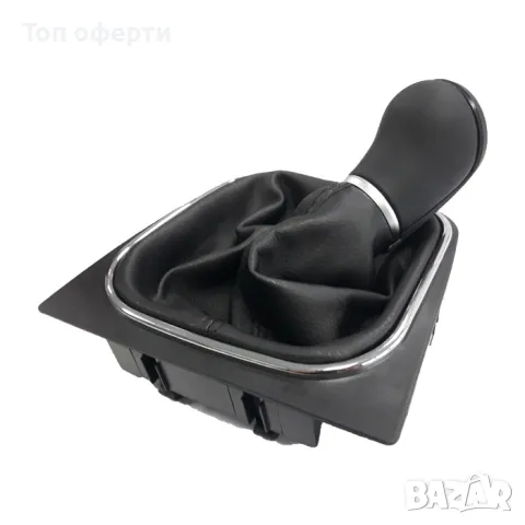 Топка за скоростен лост с маншон съвместима с VW Golf VVI 03-12 с 6 скорости - черна, снимка 2 - Аксесоари и консумативи - 48700287