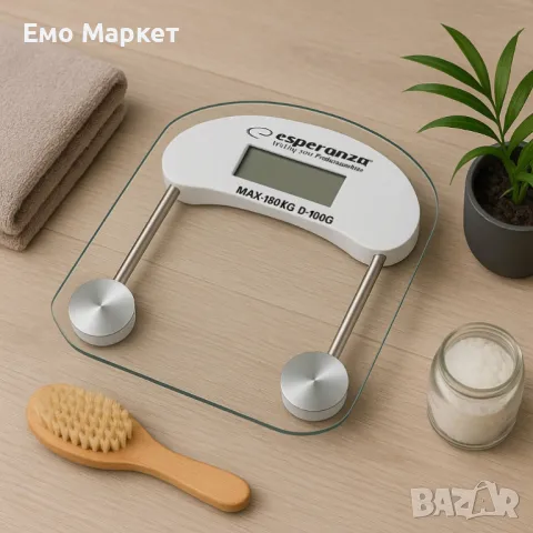 Кантар за тегло дигитален Esperanza, батерия CR2032, LCD екран, 180кг , снимка 5 - Везни - 50092152