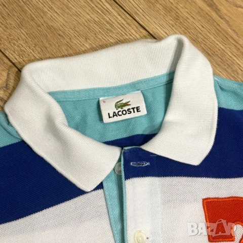 Мъжка тениска с яка Lacoste 27 | L размер, снимка 4 - Тениски - 53604274