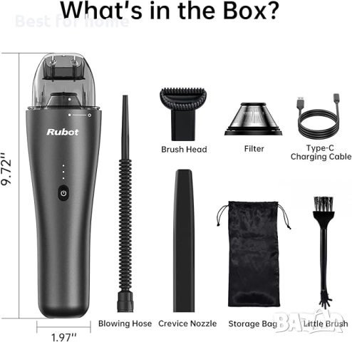 RUBOT Автомобилна, мини , преносима, безжична, ръчна прахосмукачка , снимка 3 - Прахосмукачки - 51462138