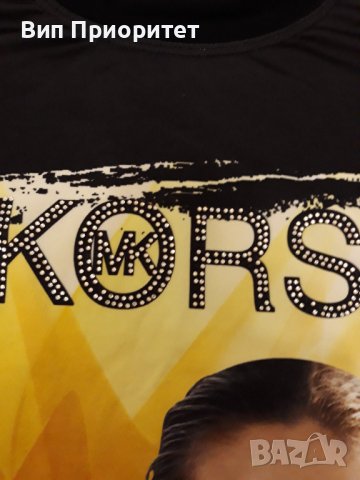 Маркова черна тениска Майкъл Корс , комбинация -ликра+памук ,удобна,красива, впечатляваща, ефектна , снимка 9 - Тениски - 37416600
