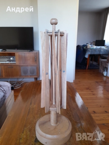 Стара дървена мотовилка за прежда #4