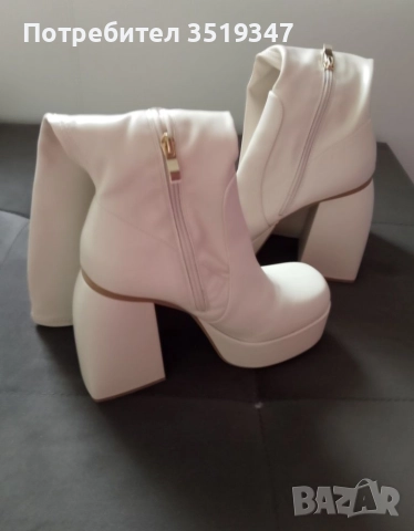 боти зимни в бежево, снимка 3 - Дамски ботуши - 52842046