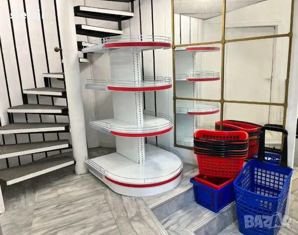 Островен стелаж за аптека, книжарница, зоомагазин, детски магазин и др, снимка 4 - Стелажи и щандове - 49451488