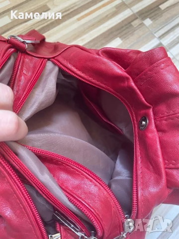 Чанта с пандела от естествена кожа, снимка 4 - Чанти - 51340441