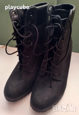 Дамски боти - Timberland - на ток 8 см. - 38/39 номер, снимка 3 - Маратонки - 53177322