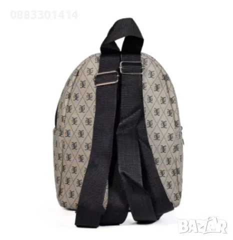 Дамска раница Черна, Кафява, Сива, Бежова, снимка 4 - Чанти - 47632322