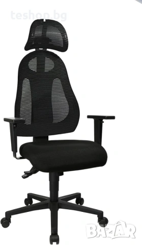 Офис стол Topstar Free Art с ергономичен дизайн, черен, 61 x 65 x 143 см