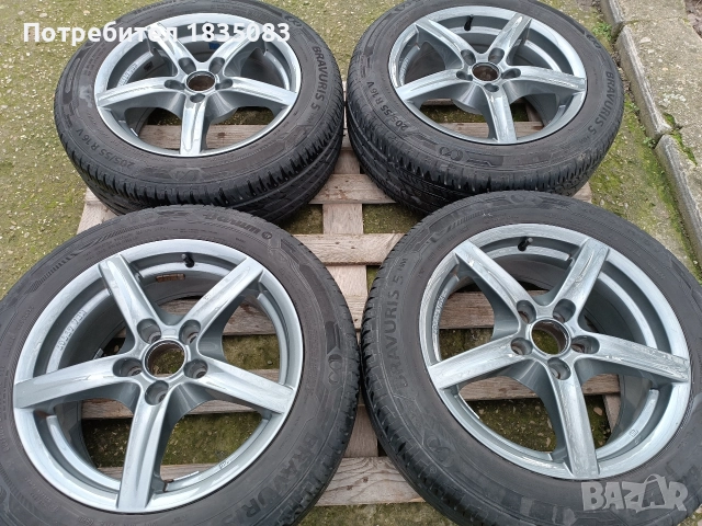 Лети джанти 16ки 5х110 Alutec + летни гуми 205/55/16 Barum, снимка 3 - Гуми и джанти - 52817237