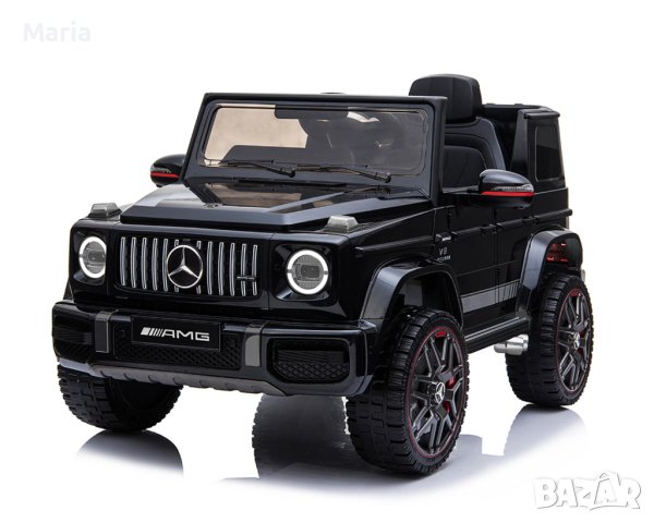 Акумулаторен джип Mercedes Benz G63 Licenseds, с меки гуми, с Кожена седалка, Металик боя, снимка 5 - Детски велосипеди, триколки и коли - 37661994