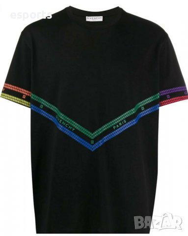 €799 Автентична мъжка тениска Givenchy Multicolored Chain , снимка 1 - Тениски - 25978608