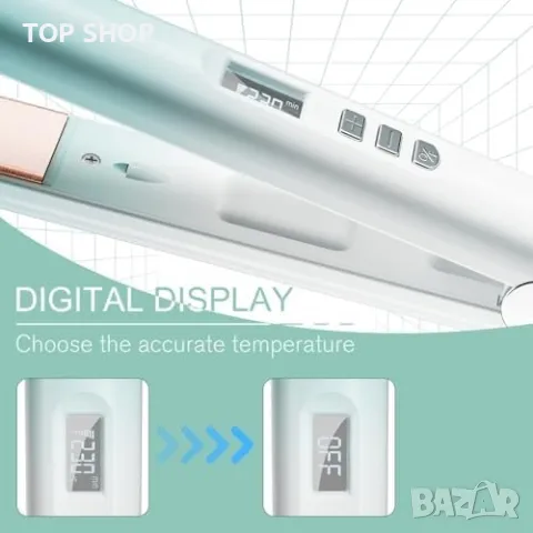 Нова Йонна преса за коса K&K плоча с керамично покритие от турмалин Прическа жени, снимка 5 - Преси за коса - 49203353