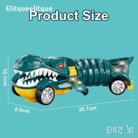 Интерактивна играчка крокодил със светлини, музика и спрей ефект, снимка 2 - Коли, камиони, мотори, писти - 52346526
