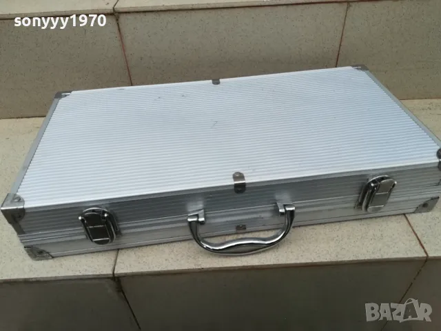 АЛУМИНИЕВ КУФАР ОТ ГЕРМАНИЯ 46Х23Х8СМ 2505251644, снимка 3 - Микрофони - 50422033