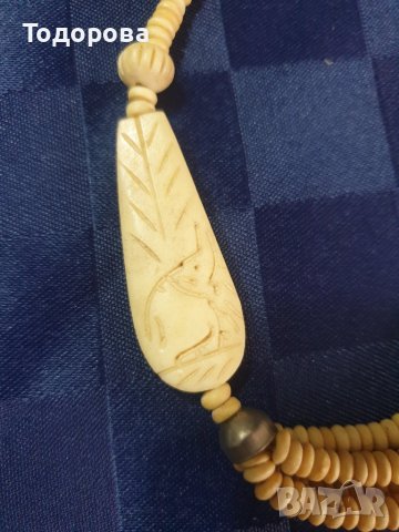 Колие от слонова кост, снимка 2 - Колиета, медальони, синджири - 38812602