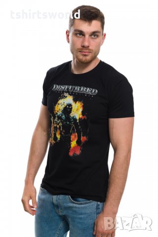  Нова мъжка тениска с дигитален печат музикалната група DISTURBED , снимка 9 - Тениски - 27819658