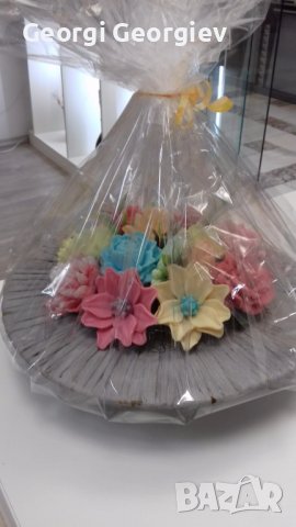 Цветя от глиц.сапун, снимка 8 - Изкуствени цветя - 37172106