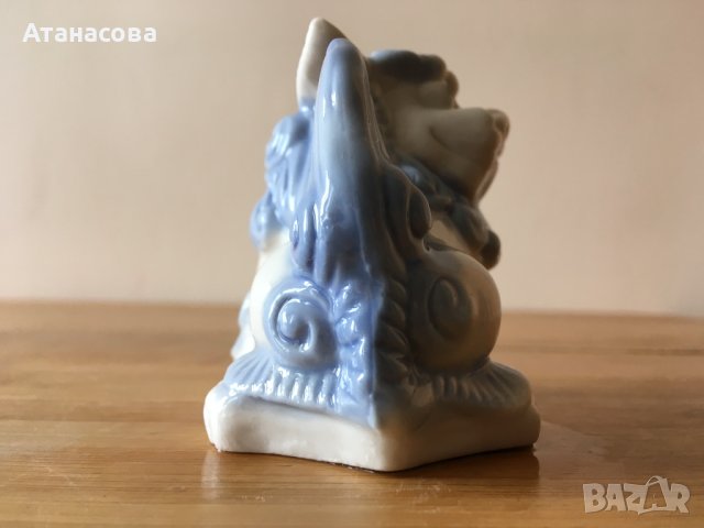 Порцеланова фигура китайско Лъвче 1985 г, снимка 4 - Декорация за дома - 43661463