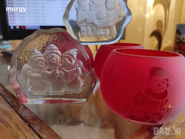 стъклен свещник, снимка 5 - Декорация за дома - 39559628