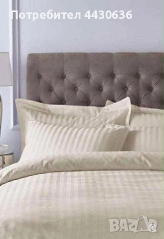 Луксозен спален комплект от памучен сатен – НОВ, снимка 8 - Спално бельо - 52882044