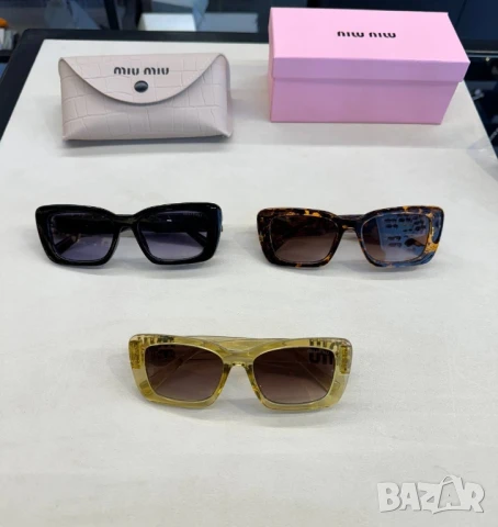 очила с черен обикновен калъф и ув защита miu miu louis vuitton versace , снимка 12 - Слънчеви и диоптрични очила - 51097670