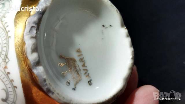 старинен немски порцелан Бавария чайник и каничка , снимка 5 - Антикварни и старинни предмети - 51635841