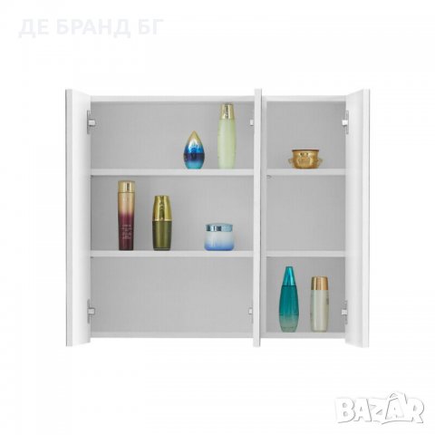 Шкаф за баня с огледало SGJTBC002WH, снимка 9 - Шкафове - 35564911