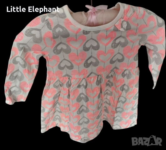 Рокличка за 12-18 мес мом сърца,неоново розово и сиво,колекция"Hearts",Англия/нова