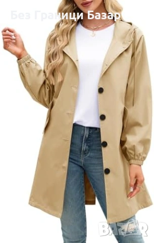 Нов шлифер Дамско пролетно-есенно яке, ветроустойчиво, с калулка за жени, снимка 9 - Якета - 53518057