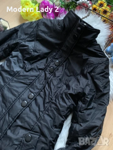 Дълго черно зимно яке, снимка 2 - Якета - 50867677