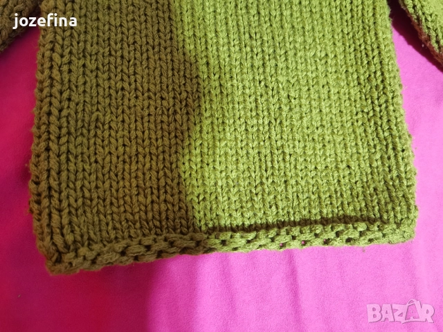 Детски ръчно плетен пуловер за 2-3г дете, снимка 4 - Детски пуловери и жилетки - 51802240