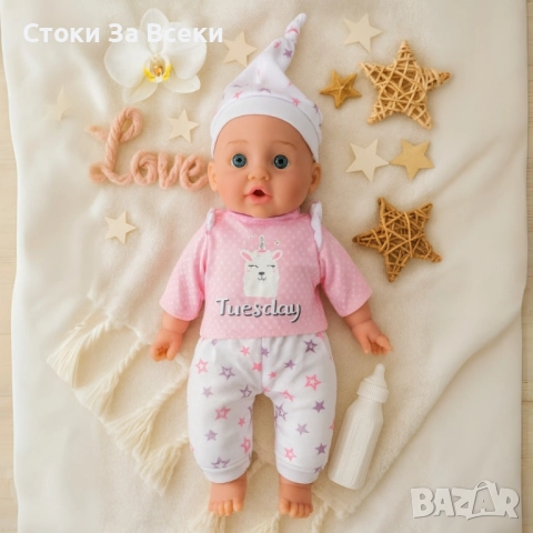 Реалистично говорещо бебе с аксесоар шише, снимка 8 - Кукли - 51847104