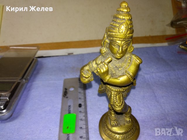 Стара РЯДКА КОЛЕКЦИОНЕРСКА БРОНЗОВА СТАТУЕТКА на ГАНЕША ИНДИЯ МАЙСТОРСКА ТРАДИЦИОННА ИЗРАБОТКА 41401, снимка 5 - Колекции - 43891622