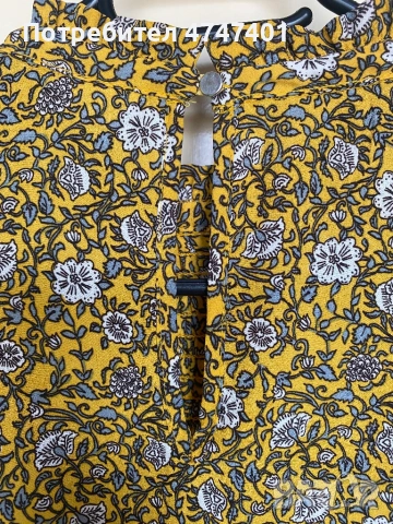 Тънка дамска рокля с флорален принт, р-р S, снимка 3 - Рокли - 53606738