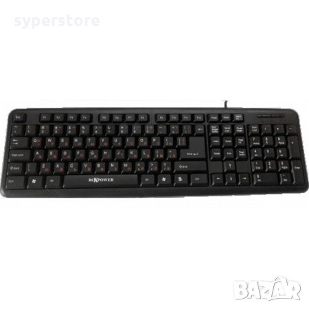 Клавиатура USB RoxPower K365 Черна Ергономичен дизайн 107 Tихи бутони