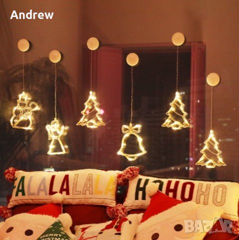 Коледна залепваща се украса с LED светлини, снимка 1 - Декорация за дома - 43335128