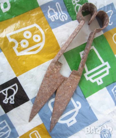 кръклизи Стари ножици за овце, ножица ковано желязо - 1, снимка 4 - Антикварни и старинни предмети - 28879111