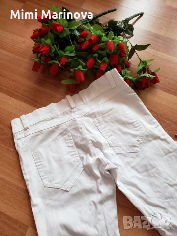 Бял панталон с подвижен цип на крачолите , снимка 2 - Панталони - 27259406