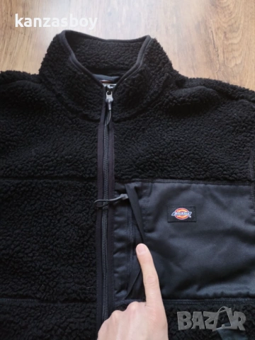 dickies mens red chute sherpa fleece jacket - мъжко шерпа яке Л, снимка 5 - Якета - 53154865