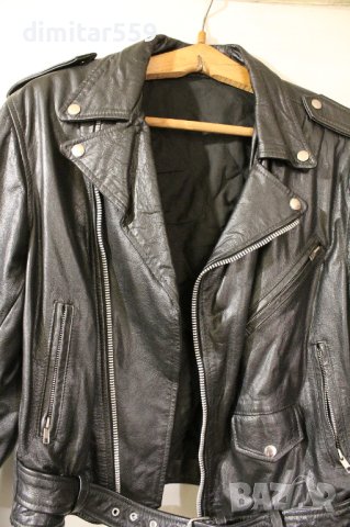 Кожено яке тип Марлон Брандо телешки бокс, снимка 2 - Якета - 44095944